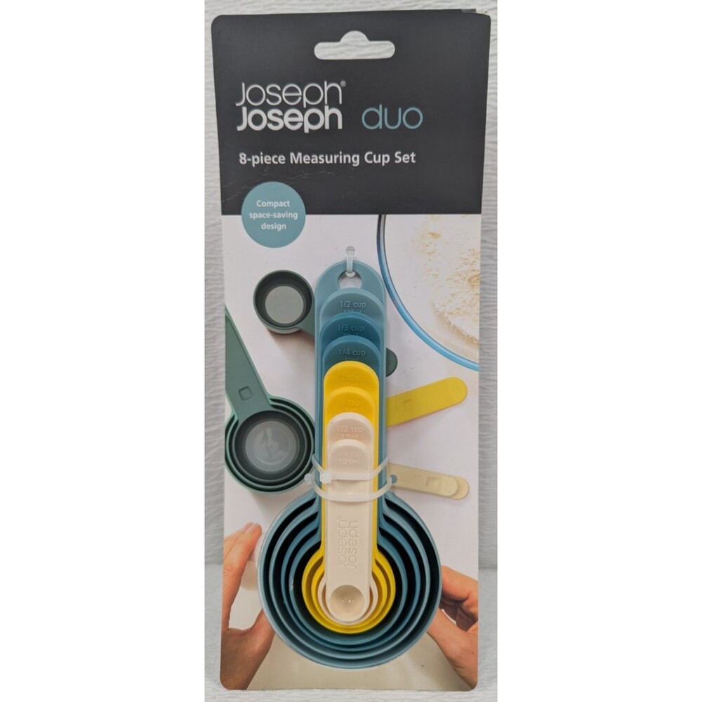 Joseph Measuring Spoon & Cup Set Kitchen 8-Pieces Multicolor Kitchen Space-Saver